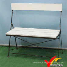 Back design dobrável vintage ao ar livre parque jardim bancada cadeira